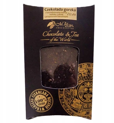Picture of M.Pelczar Chocolatier Gorzka czekolada z karmelizowan esencj czarnej herbaty i przyprawami 85g