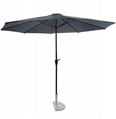 Picture of Majowo PARASOL OGRODOWY DUY SOLIDNY SKADANY 3 M Z KORBK REGULACJA XL SZARY