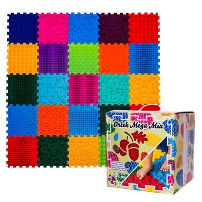 Изображение Masāžas ortopēdiskais paklājiņš Ortek "Puzzle Mega Mix" 25 moduļi