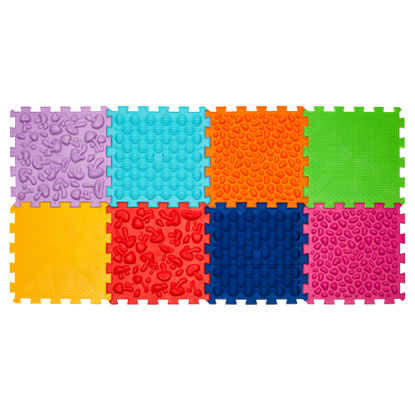 Изображение Masāžas paklājiņš “Ortek Mix Puzzle” 8 elementi Mīksts