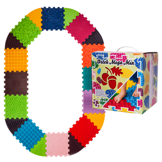 Picture of Masāžas paklājiņš Ortek Puzzle 12 elementi + 8 trīsstūri