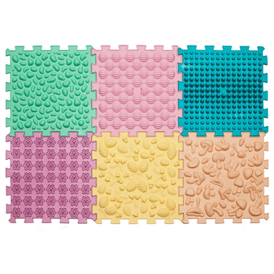 Picture of Masāžas paklājiņš Puzzle Mix Pastel 6 elementi