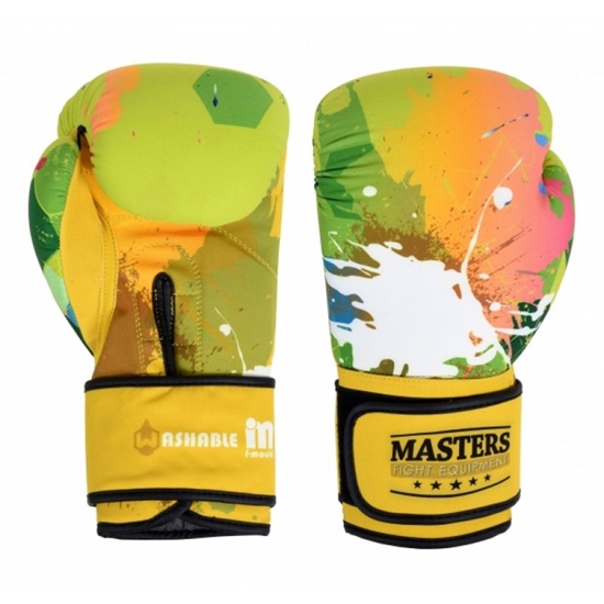 Picture of Masters Rpu-Wash boksa cimdi 10 unces JAUNI 013458-WASH-12