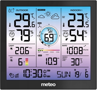 Picture of Meteo Stacja pogodowa Bezprzewodowa higrometr barometr WIFI SP602