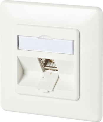Изображение Metz Connect C6Amodul 1 Port 180°M UP-Dose, reinweiß RAL9010