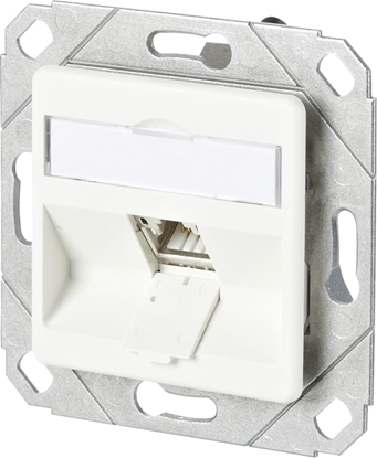 Изображение Metz Connect C6Amodul 1 Port 180°M UPk-Dose, reinweiß RAL9010