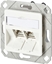 Picture of Metz Connect C6Amodul 2 Port 180°M UPk-Dose, reinweiß RAL9010