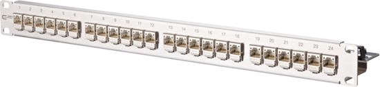 Picture of Metz Connect C6Amodul 24 port 180°M 1RU, Stainless steel