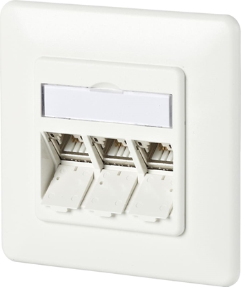 Attēls no Metz Connect C6Amodul 3 Port 180°M UP-Dose, reinweiß RAL9010