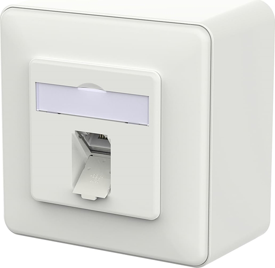 Изображение Metz Connect E-DAT C6A LSA++ Dose, 1 Port, AP, verkehrsweiß
