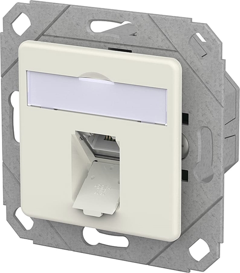 Изображение Metz Connect E-DAT C6A LSA++ Dose, 1 Port, UPk, reinweiß