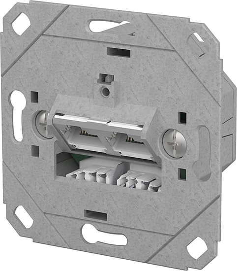 Picture of Metz Connect E-DAT C6A LSA++ Dose, 2 Port, UP0, metallisch