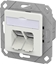 Picture of Metz Connect E-DAT C6A LSA++ Dose, 2 Port, UPk, verkehrsweiß