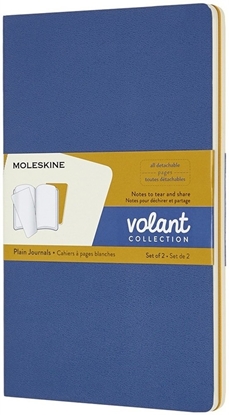 Attēls no Moleskine Zestaw 2 zeszytów MOLESKINE Volant, L, 13x21cm, gadki, 96 stron, blue/amber yellow