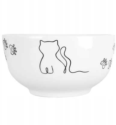 Attēls no NAVA Miseczka Porcelanowa 550 ml Kotek Miska dla Dzieci na Zup i Patki