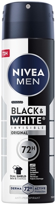 Attēls no Nivea NIVEA MEN Black & White Invisible Antyperspirant w sprayu dla mczyzn Original 150 ml