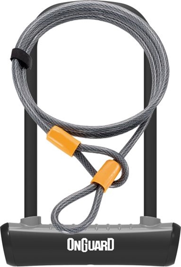 Picture of OnGuard Zapicie rowerowe U-Lock Neon czarne 10x1200 mm (8154BL)