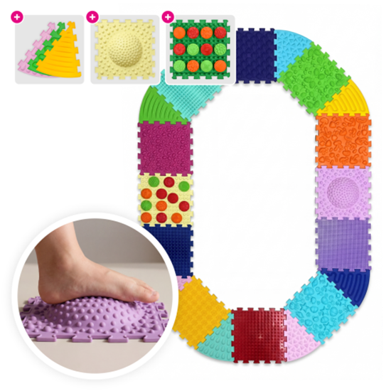 Изображение Ortek Multi Mix masāžas paklājiņš 12 daļas + 8 sektori