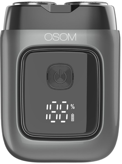 Picture of Osom Oral Care maszynka do golenia do wosów i brody OSOM LED Metal Body Dual Blade Rotary Shaver OSOM02973 szary