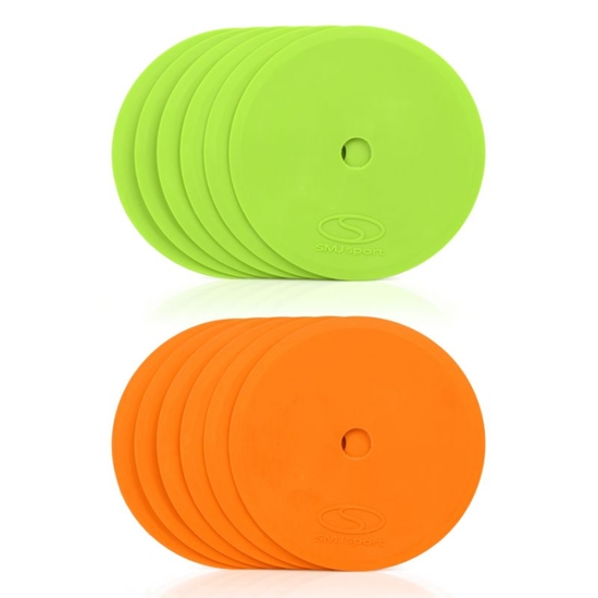 Picture of Plakanie lauka marķieri - apaļi 15 cm - 6x zaļi 6x oranži SMJ sport ZPO-OG