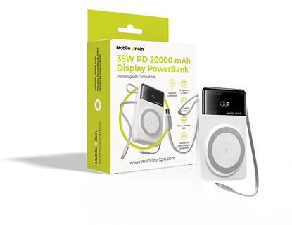 Attēls no Powerbank Mobile Origin Mobile Origin 35W PD 20000mAh Display PowerBank PB15 MagSafe Compatible