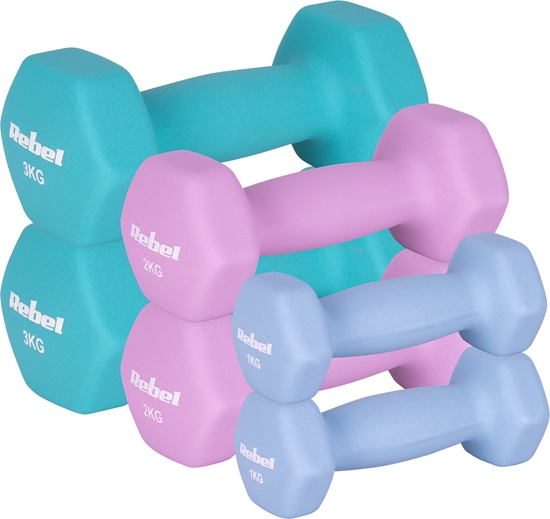 Picture of Rebel Active Hantle RBA-2330-S3 neoprenowe 2 x 1 kg + 2 x 2 kg + 2 x 3 kg