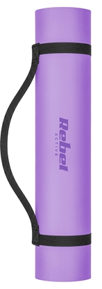 Attēls no Rebel Active Mata gimnastyczna do wicze joga, pilates, fitness, 183x61cm, grubo 4mm, materia TPE, fioletowa, REBEL ACTIVE