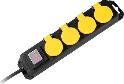 Изображение Rebel Przeduacz sieciowy Rebel  z wyacznikiem 4 gniazda -1.5m, IP44