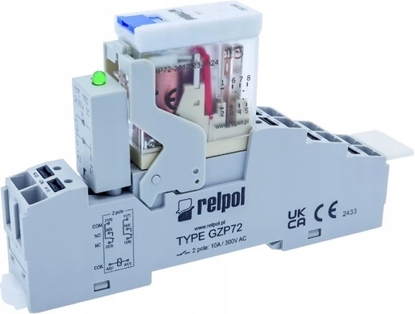 Attēls no Relpol Przekanik interfejsowy 2P AgNi 230 V AC PI72P-230AC-Y93G-RS-2012 2617322