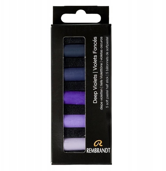 Изображение Rembrandt Rembrandt Soft pastel set Deep Violets | 5 half pastels