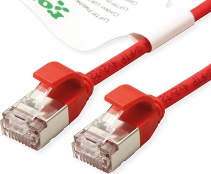 Attēls no Roline Green U/FTP DataCenter Patch Cord Cat.6A (Class EA), LSOH, slim, red, 2 m