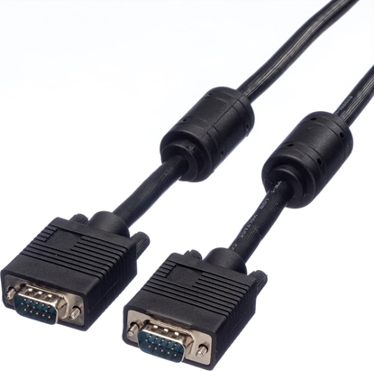 Изображение Secomp SVGA Cable + Ferrite, HD15 M - HD15 M, black, 10 m