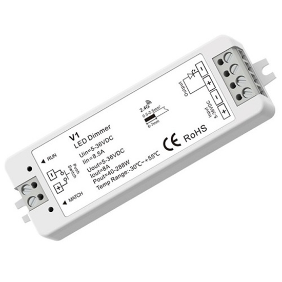 Изображение SKYDANCE V1 regulator napicia staego 5-36V, 1x 8A, Push-Dimm