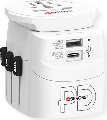 Attēls no Skross PRO Light USB AC30PD World Travel Adapter, worldwide