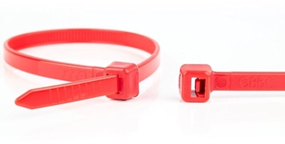 Attēls no Stabilus WKK Zczki kablowe z tworzywa sztucznego Czerwony 200x4,8mm 100 St.