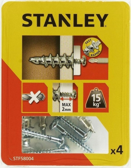 Изображение Stanley Koki metalowe samowiercce Fatmax z wkrtami 39mm 4szt. (STF58004-XJ)