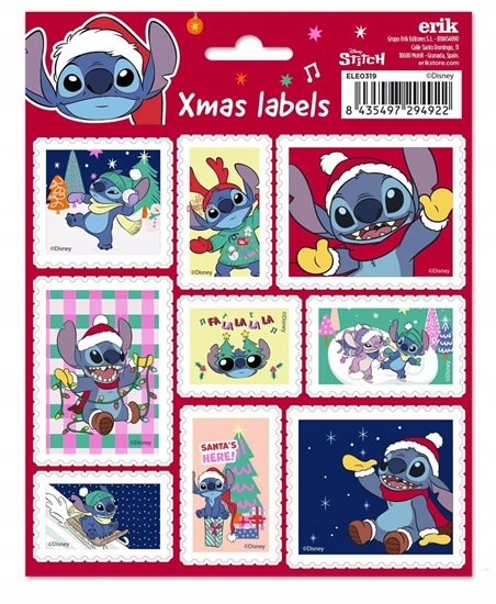 Изображение Stitch Disney - Zestaw naklejek witecznych samoprzylepnych 18 szt.