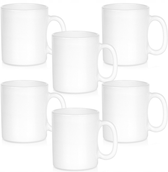 Picture of Tragar Kubki Szklane 300 ml 6 Szt. ORION Biae Szko Opalowe do Zmywarki