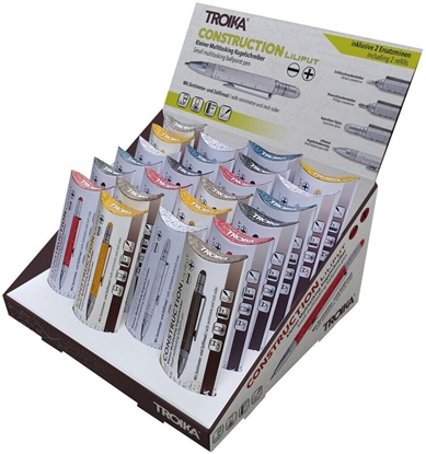 Изображение Troika Display adowy dugopisów wielozadaniowych TROIKA Construction Liliput, 24 szt.