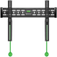Attēls no TV SET ACC WALL MOUNT /43-85"/BLACK FM6-B ONKRON