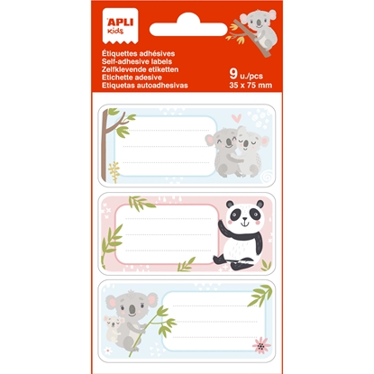 Attēls no Uzlīmes burtnīcām APLI Koalas, 3 lapas (9 uzlīmes)