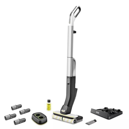 Attēls no Vacuum Cleaner|KARCHER|Hard floor cleaner FC 4-4 Battery Set 4B Duo|wet|Stick vacuum|Grey|Bagless|Battery|1.056-406.0