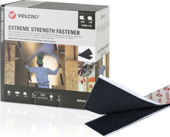 Picture of Velcro ® Extreme Strength Fastener 5m Hakenband 5m Flauschband, Haken & Flausch 50mm schwarz