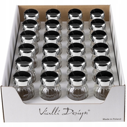 Изображение Vialli Design Display ze soiczkami na przyprawy Vilagio 24 szt. srebrny 1296