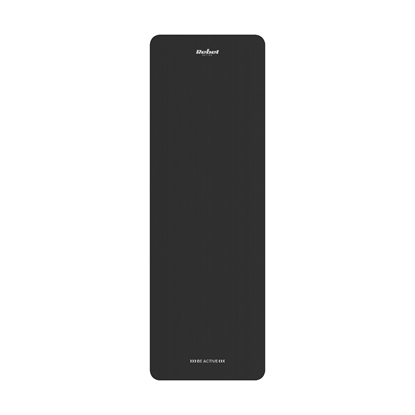 Picture of Vingrošanas paklājiņš jogai, pilates, fitnesam, 183x61cm, 1,5cm biezs, NBR materiāls, melns, REBEL ACTIVE