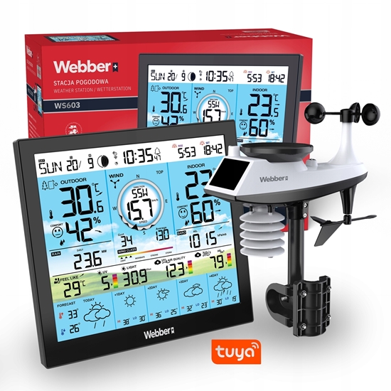 Picture of Webber Stacja pogodowa WS603 WIFI Tuya Multisensor Czujnik wiatru deszczu