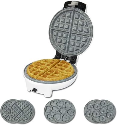 Picture of Cecotec Waffle Maker | Fun Gofrestone 3in1 | 700 W | Number of pastry 3 | Waffle/Muffin/Donut | White